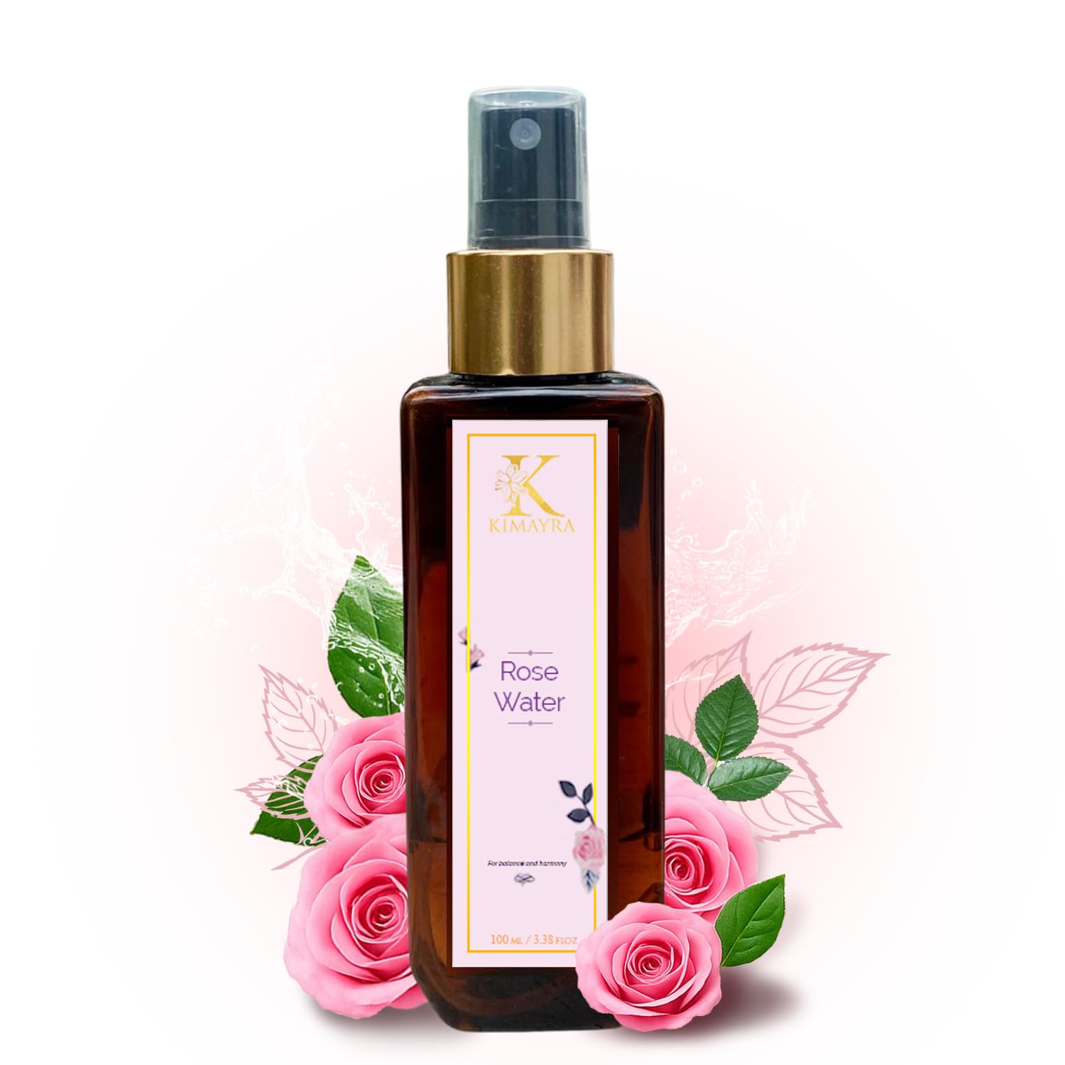 Natural Rose Water Spray for Face | Pure Organic Facial Toner Mist for Face & Skin | Premium Rose Water Gulabjal for Oily, Dry & All Skin Types 100ml (Pack of 1)