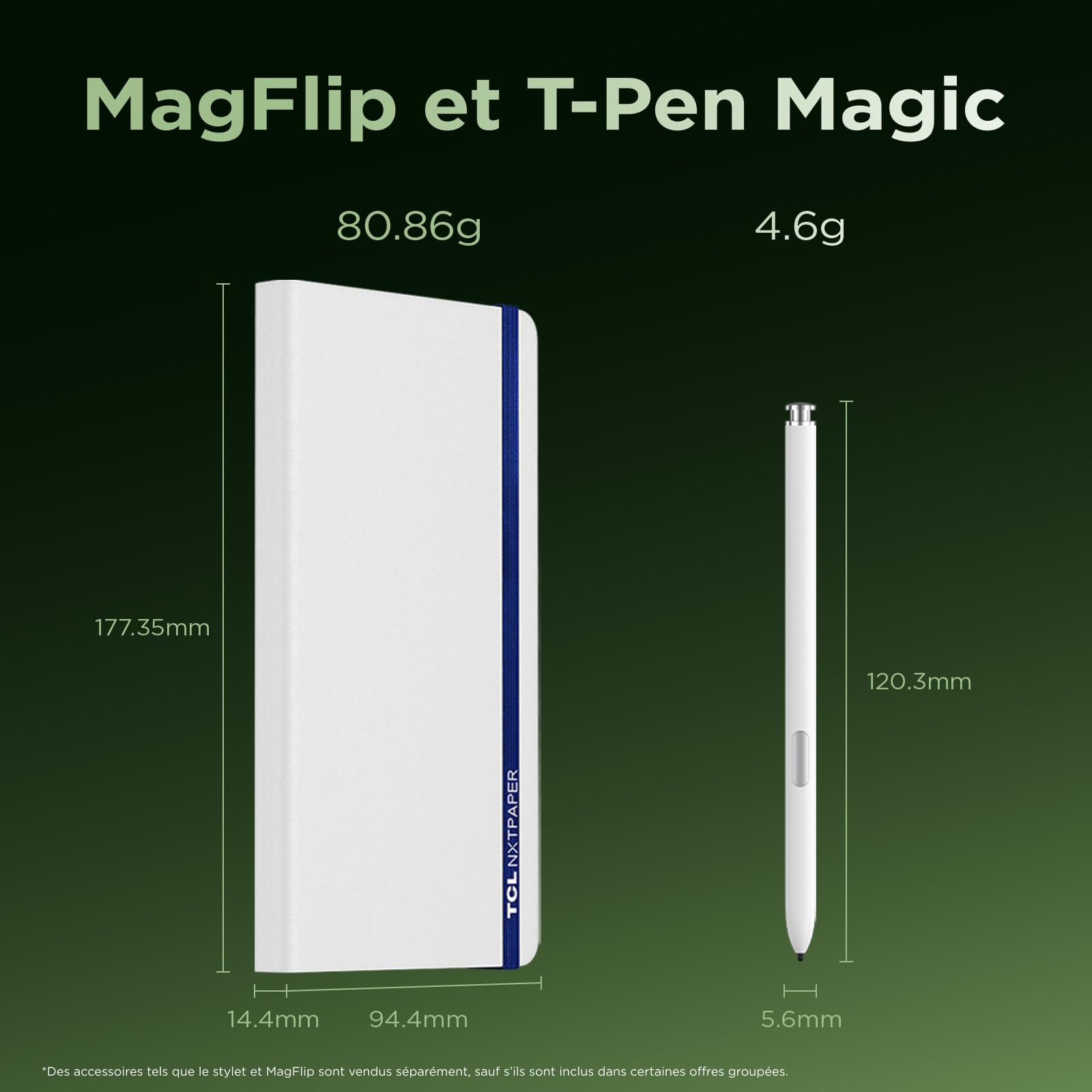 TCL Smartphone Android NXTPAPER 60 Ultra 5G, écran FHD+ 7,2 Pouces, 12 Go de RAM + 512 Go de ROM, téléphone respectueux des Yeux, Couleur Blanc Lunaire,avec Coque à Rabat et Stylet.