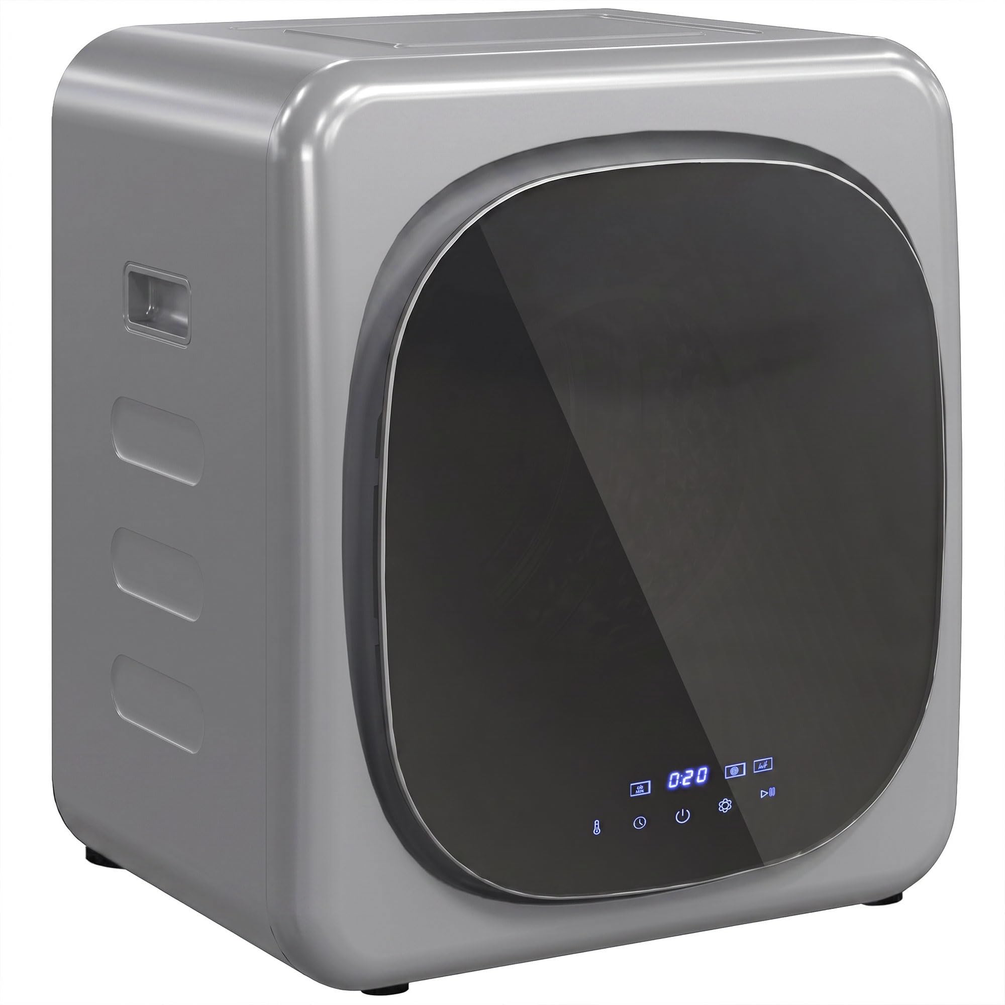 HOMCOM Sèche-linge à évacuation 4kg/2.5kg 800W Argent