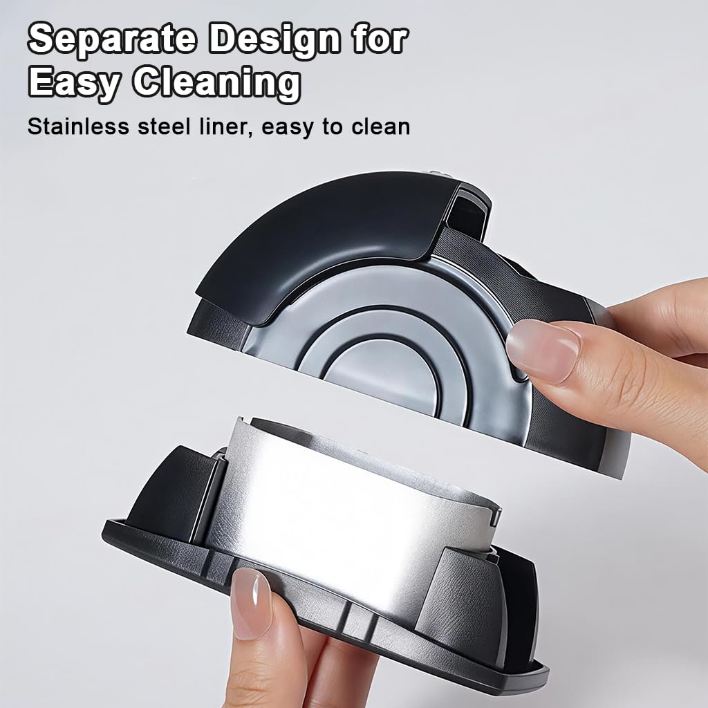 STHIRA® Car Ashtray with Metal Liner, Stylish Snail-Shaped Ash Tray with Flip Open Lid, Smoke-Free Anti-Odor Smoke Tray, Compact Ash Bin for Car Door, Dashboard 1
