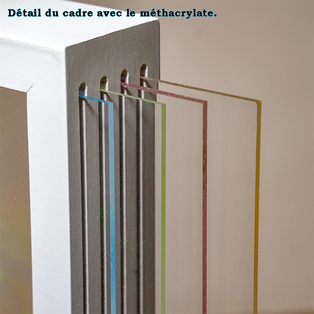 Kit d'empreintes familiales avec cadre-peintures non toxiques-plaques acryliques, outils pour le bricolage - Parfait pour la fête prénatale, les nouvelles mamans et la décoration de la maison (Blanc)