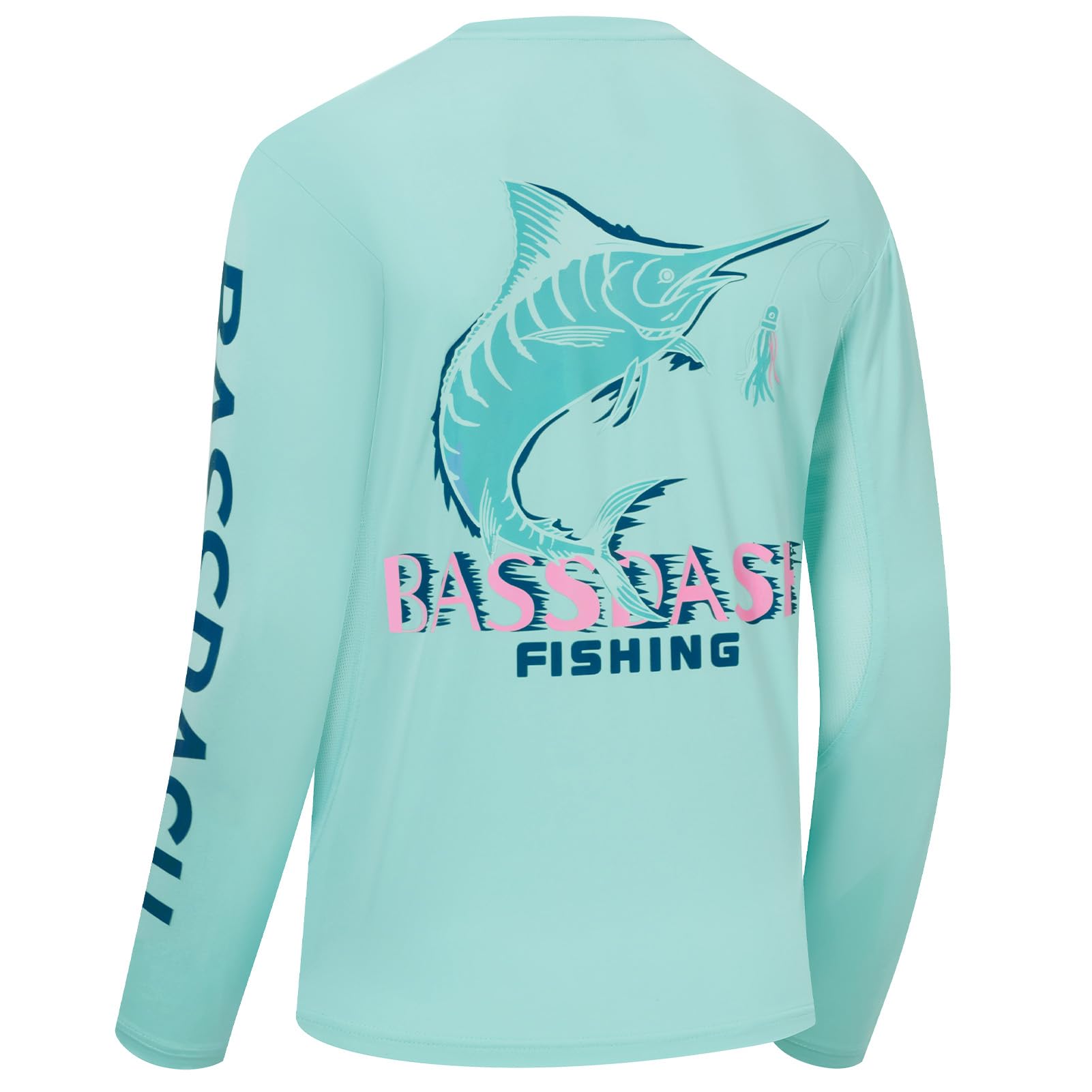BASSDASH Men’s Graphic Shirts Long Sleeve Fishing Shirt UPF 50+ Moisture Wicking UV Sun Protection FS35M