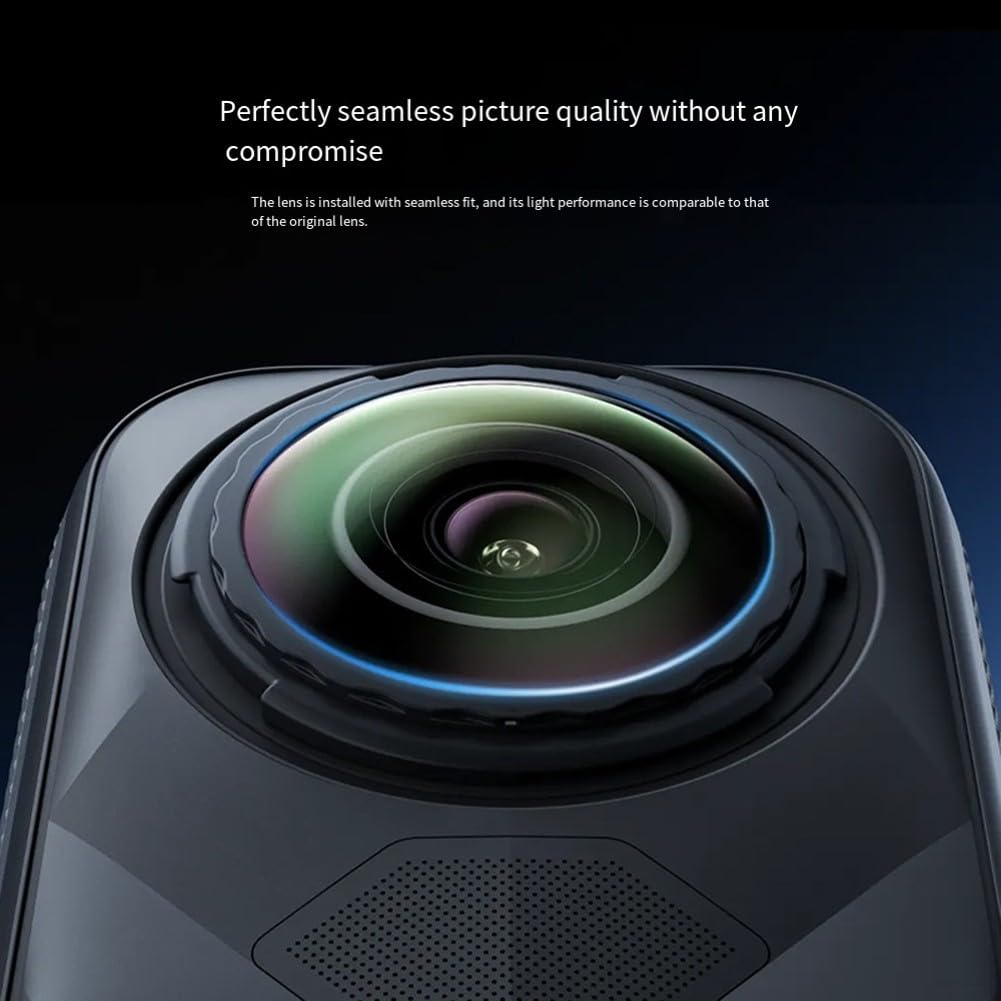 Set di lenti in vetro ottico per fotocamera Insta360 X5 | Materiale in vetro ottico, distorsione minima, compatto, 8,7 x 10,8 cm, include strumento di rimozione
