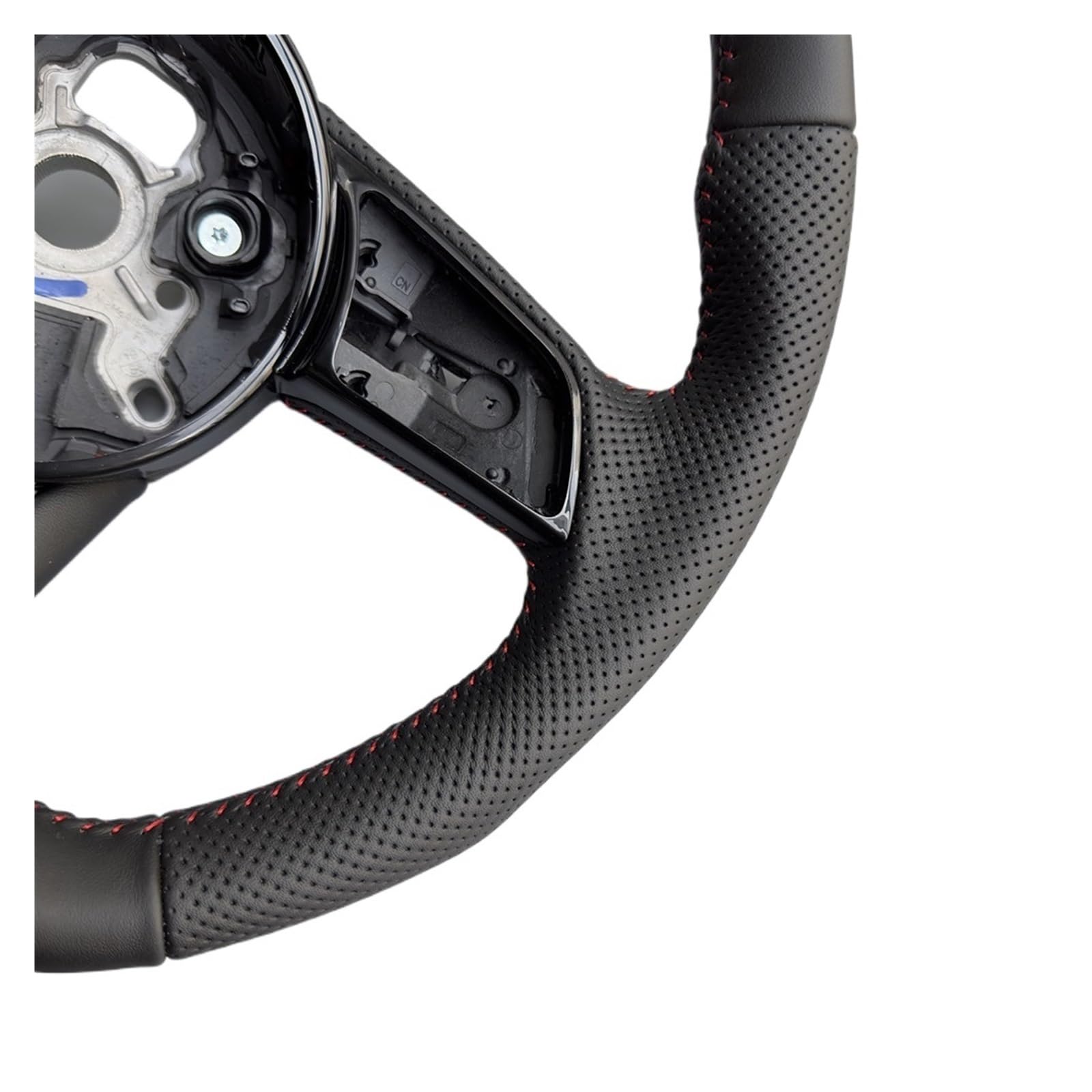 Volante semi-perforato completamente perforato compatibile per Audi A3 A4 A5 S3 S4 S5 2017-2024 Volante sportivo a fondo piatto in pelle(MULTI)