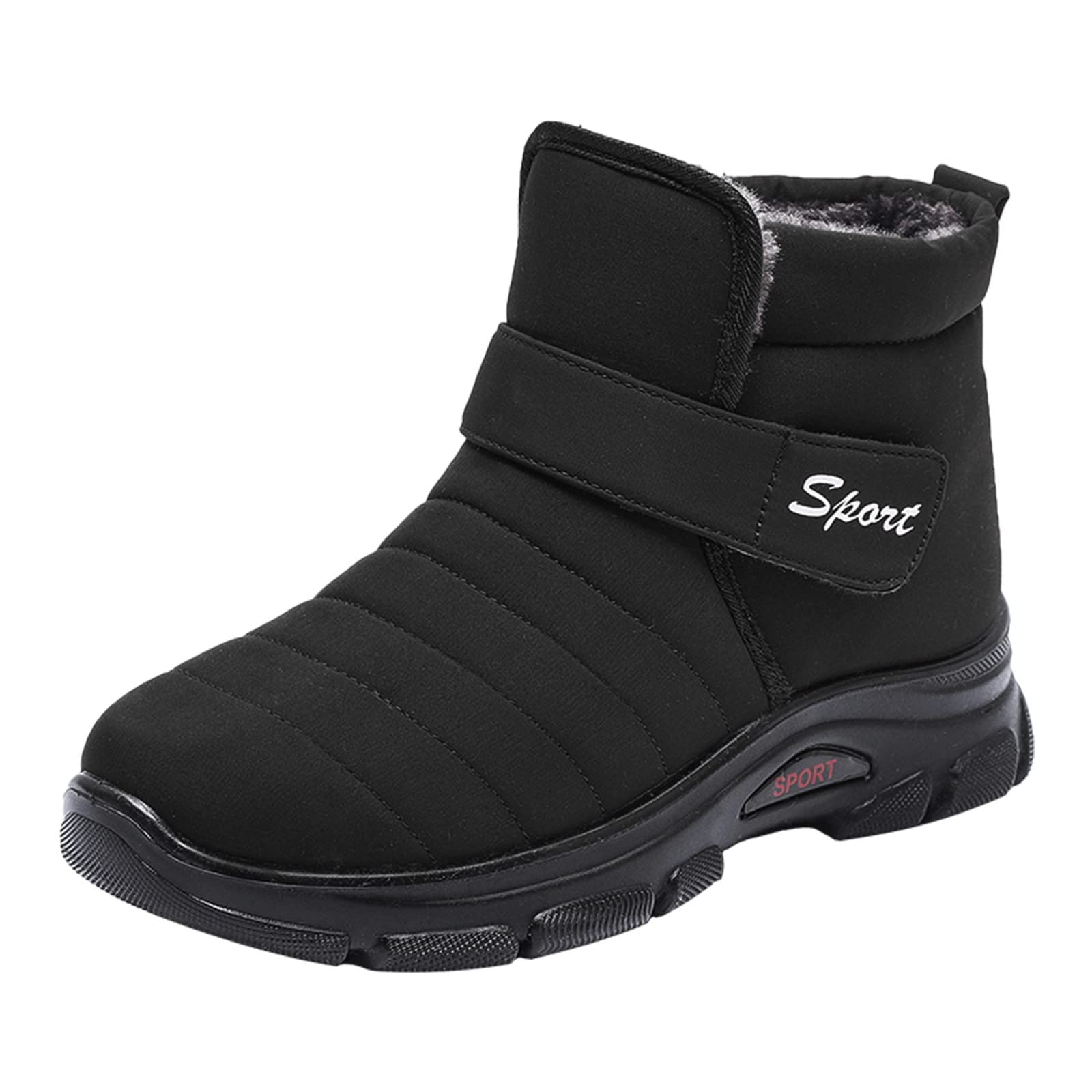 DGHM Winter Snow Boots for Women, Ladies Ankle Boots & Booties - Waterproof Fur Lined Warm Outdoor Flat Walking Hiking Booties Anti Slip Shoes High-Top Snow Boots