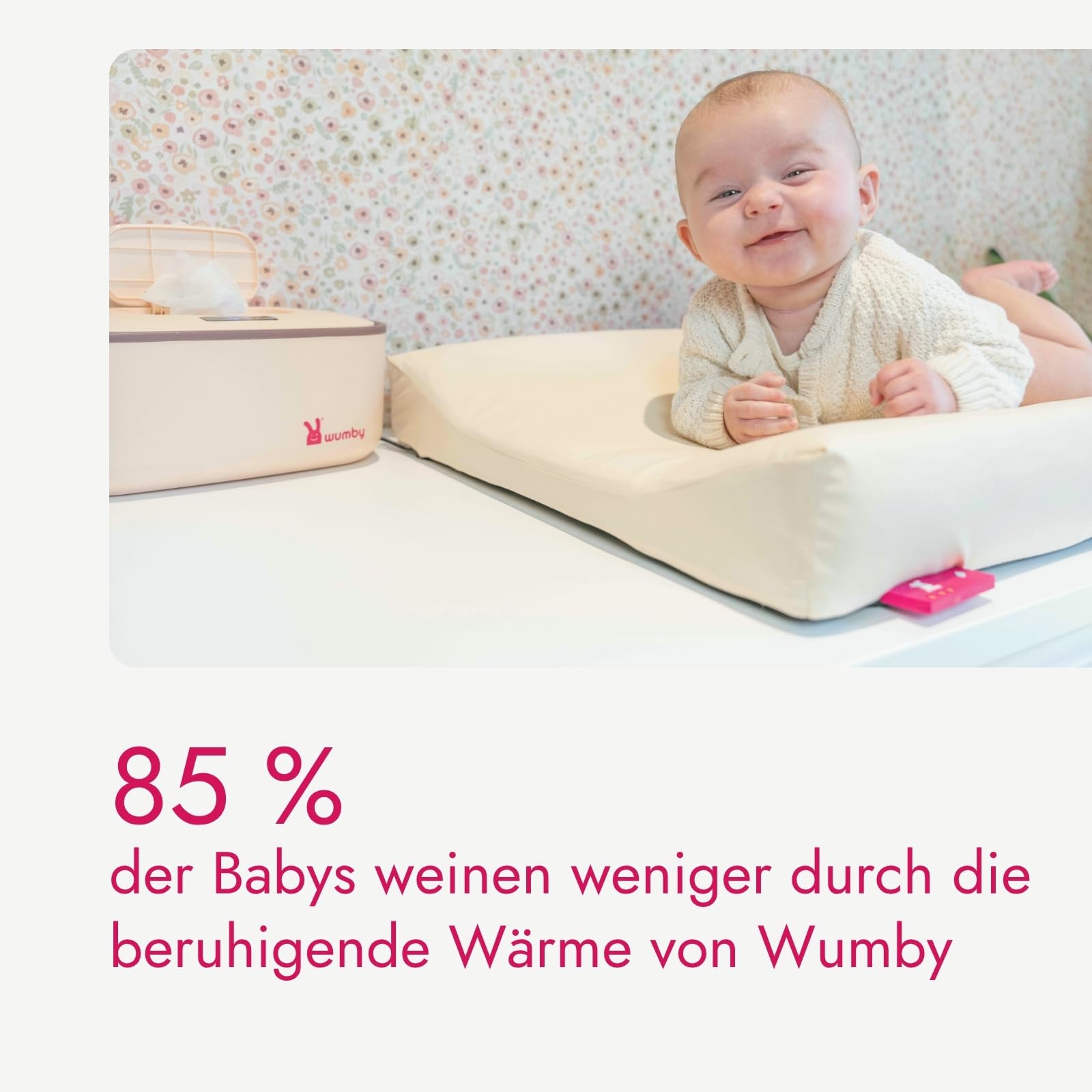 Beheizte Wickelauflage 67x45 cm, Wickelunterlage, Wickeltisch Zubehör, Wickeltischauflage, Baby Matte, Changing Mat, Alternativ Heizstrahler Wickeltisch, Vanilla