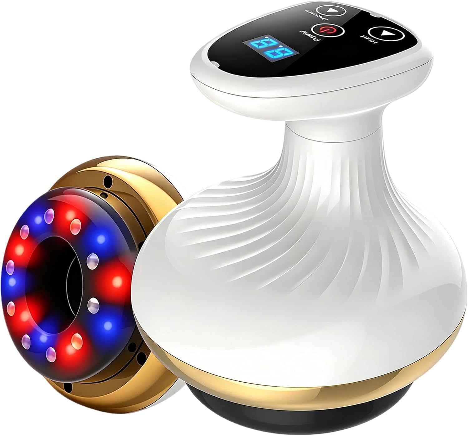 Massaggiatore Anticellulite Vacuum, Massaggiatore 4 in 1 Contro Cellulite, 9 Livelli di Riscaldamento e calore, Gua Sha elettrico, pelle più stretta e migliore circolazione sanguigna
