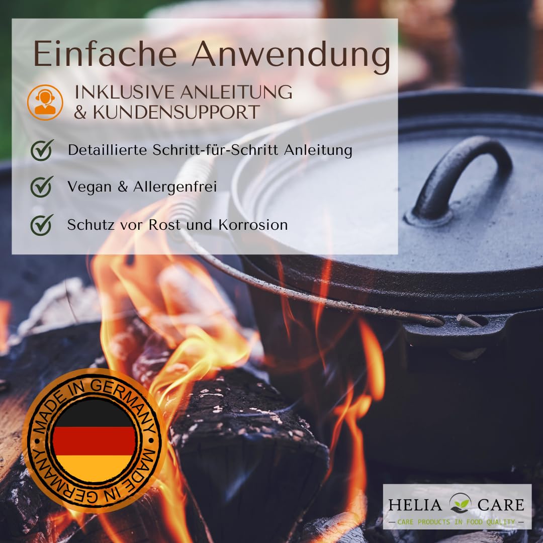 BIO Einbrenn‑ & Patina Öl „Sizzle Shield“ - Nachhaltige Gussrost Pflege - Premium Dutch Oven Zubehör - Patinaöl für Smoker & BBQ - Grill Gusseisen Pflege aus Deutschland (500ml)