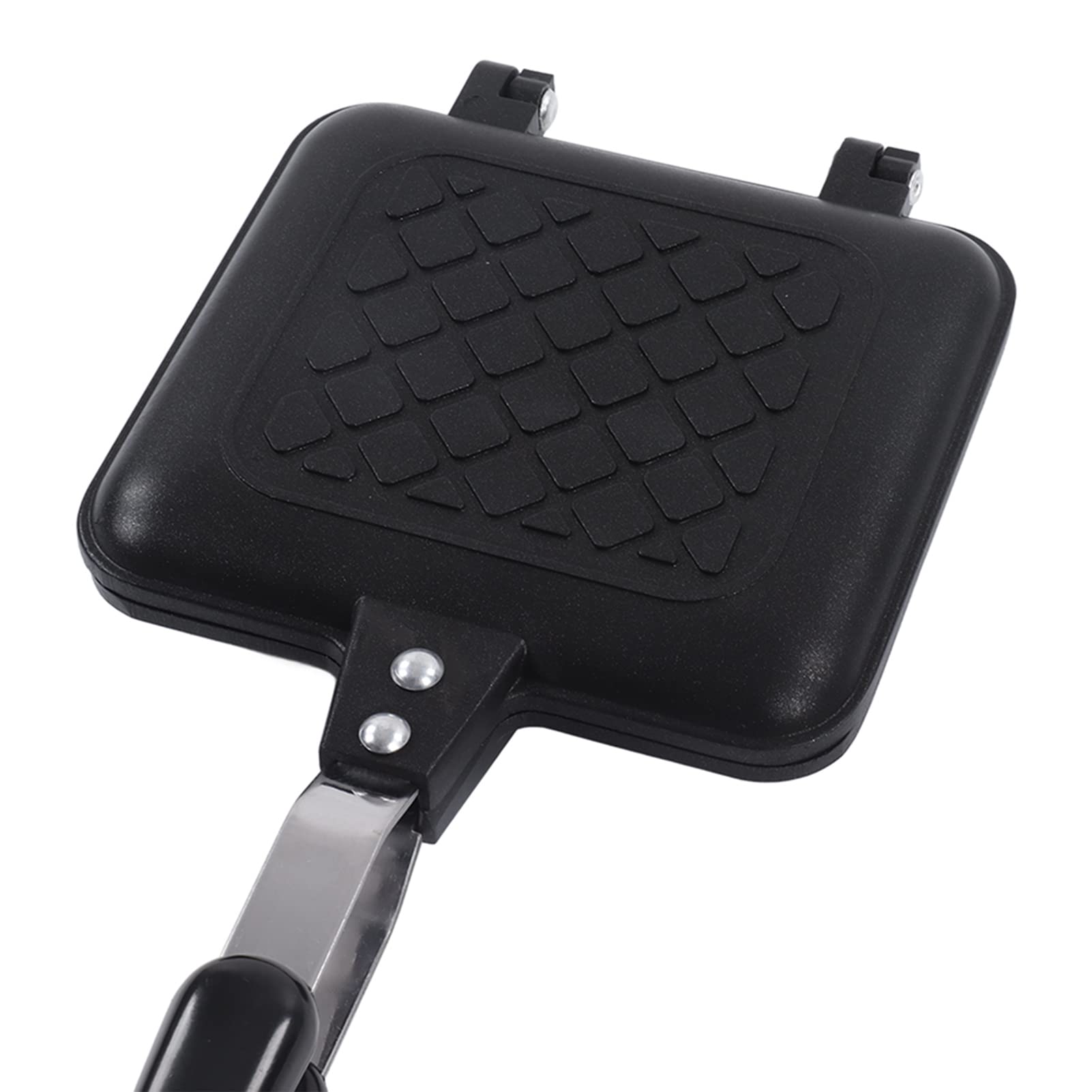 Sartén Doble Cara Antiadherente para Sándwiches y Huevos de Aluminio Negro 580g Compatible con Gas