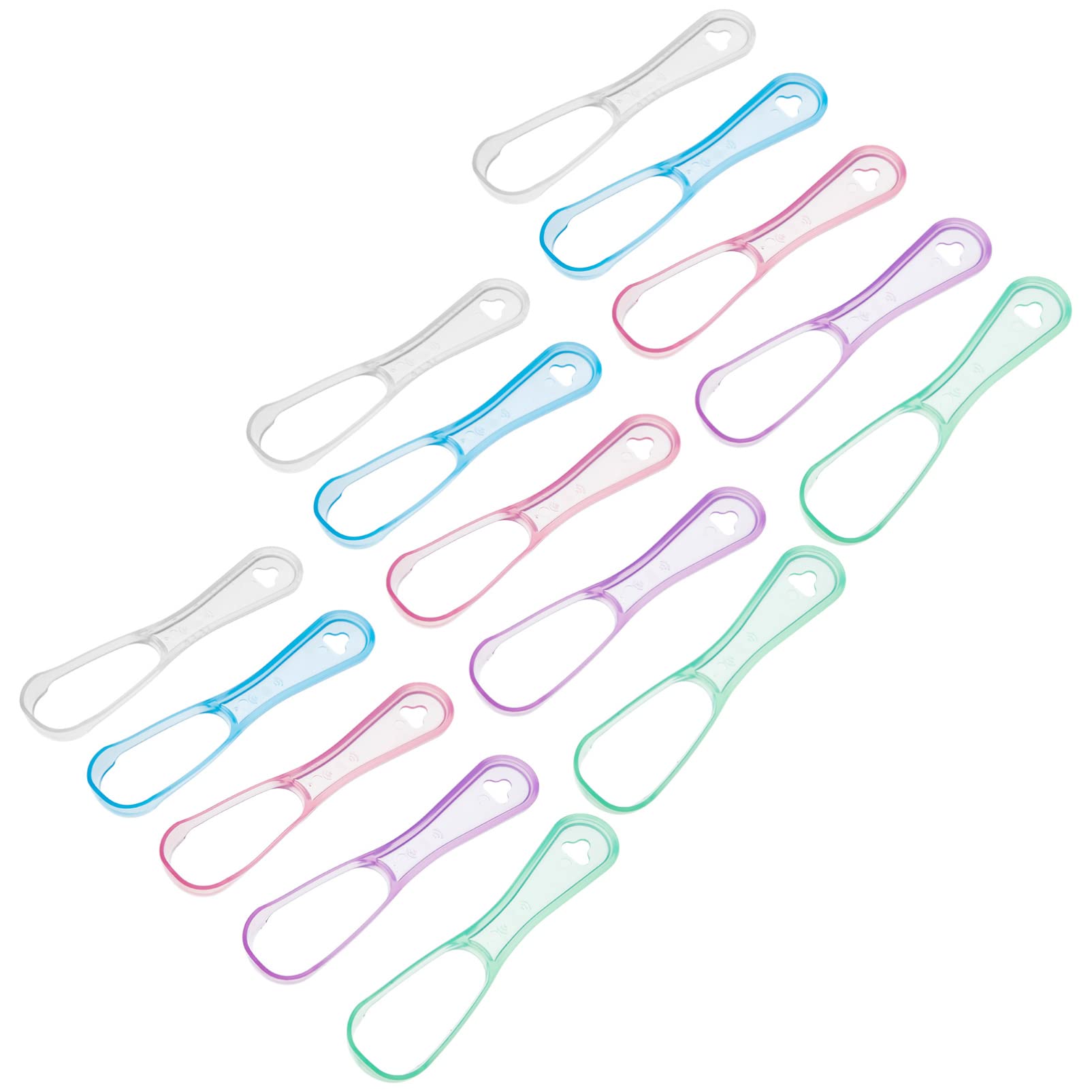 CALLARON 4 Set Raschietto Per Lingua Per Orale Pulitore Portatile Per Adulti Rimuove E Residui Colori Trasparenti E 15 Pezzi * 4