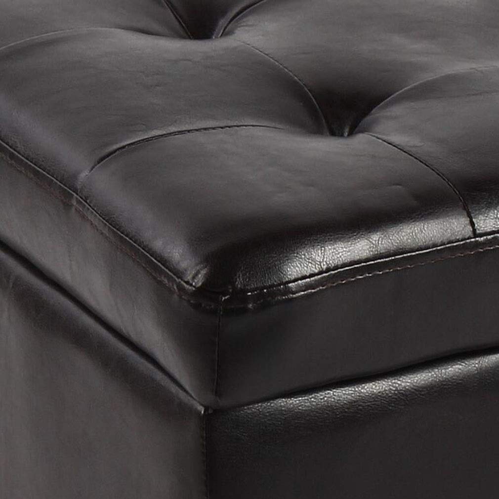 Ottoman de rangement gzz : gagnez de la place avec ce pouf coffre noir