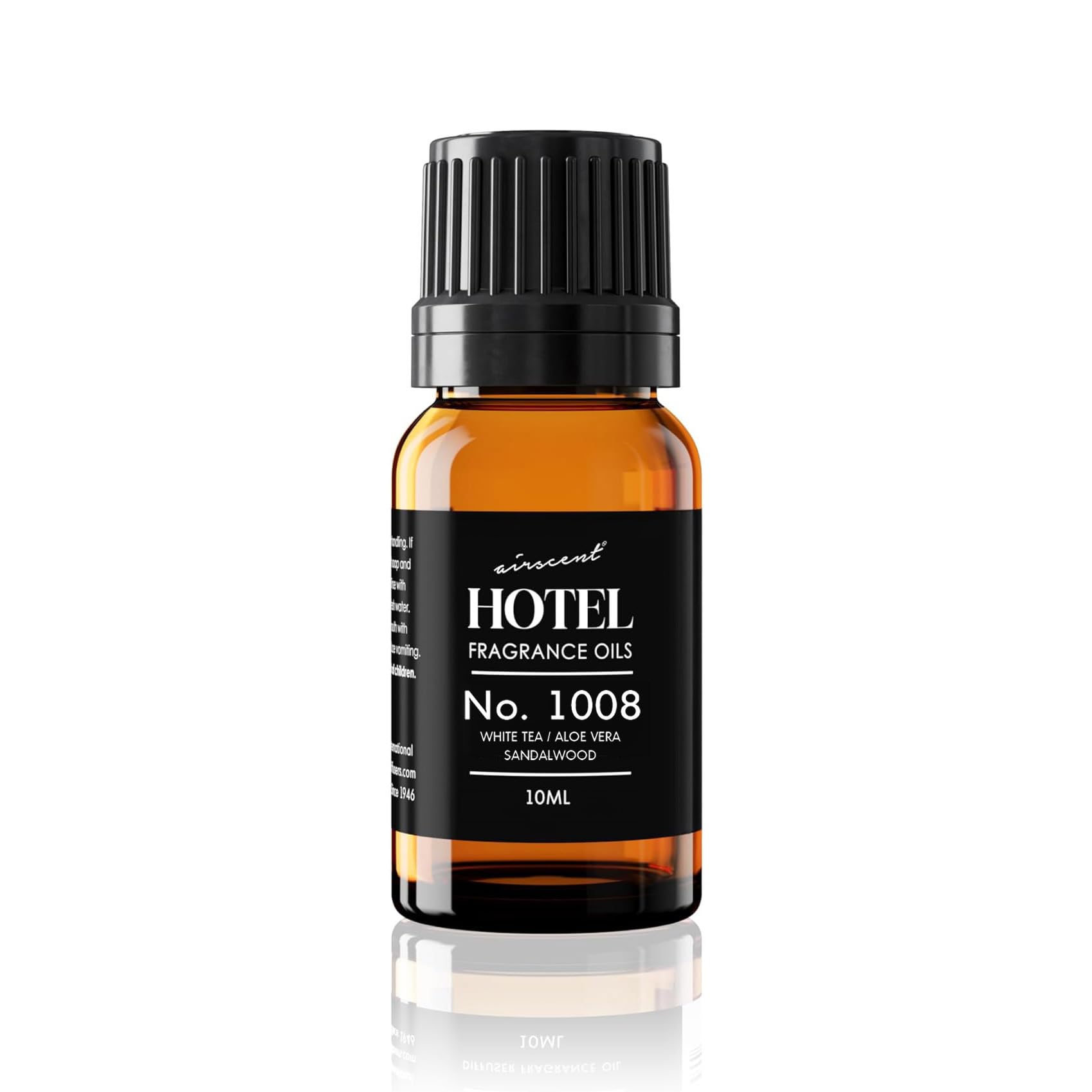 AirScent Hotel Diffuser Oil No. 1008 - White Tea, Aloe Sandalwood - 10 mL | Hotel Scent Dupe - Premium Fragrance Oil for Ultrasonic and Waterless Diffusers and Crafting - .34 fl oz Dropper Bottle