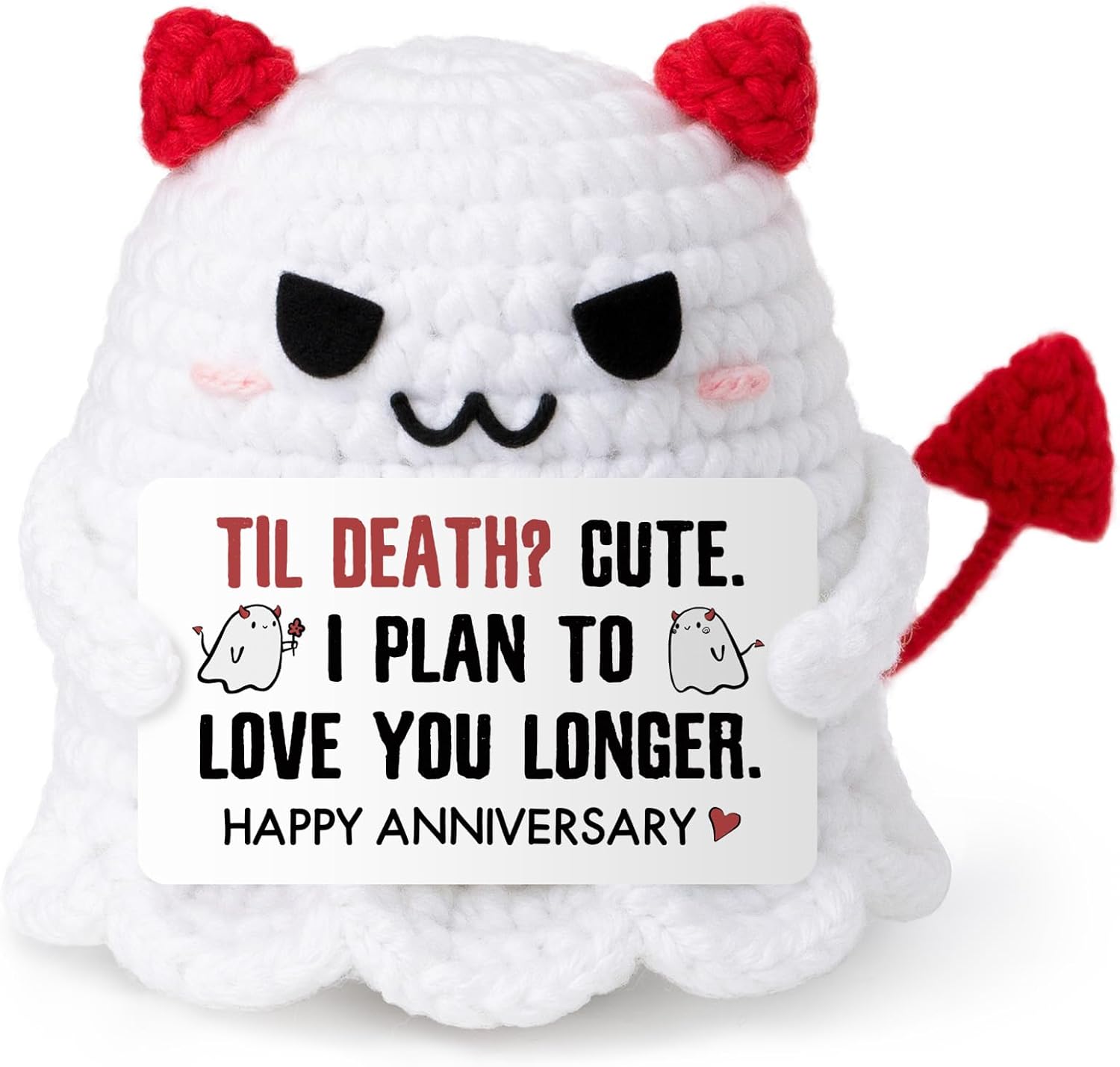 Anniversary Love Gifts for Men Women, Handmade Crochet Ghost