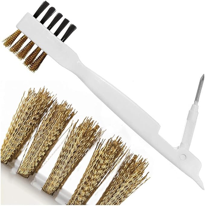 Cepillo para limpieza de cocina con cerdas de alambre de latón miniatura 8