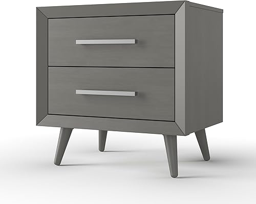 Child Craft Cranbrook - Mesita de noche de 2 cajones para guardería o dormitorio, cajones de almacenamiento grandes, hecha de madera de pino