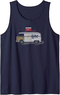 Classic Miller Lite Surf Van Design Tank Top
