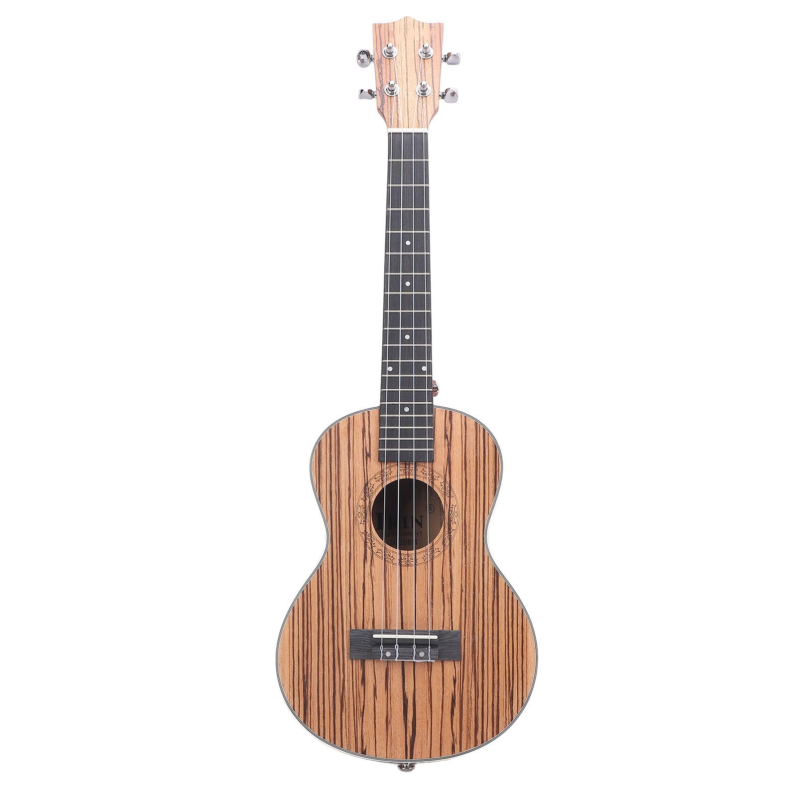 26 Pollici di Tenore Ukulele Set a 4 Corde Wood Hawaian Acustico Ukulele con Sintonizzatore di Corde e Strumento Musicale Professionale Cinghia