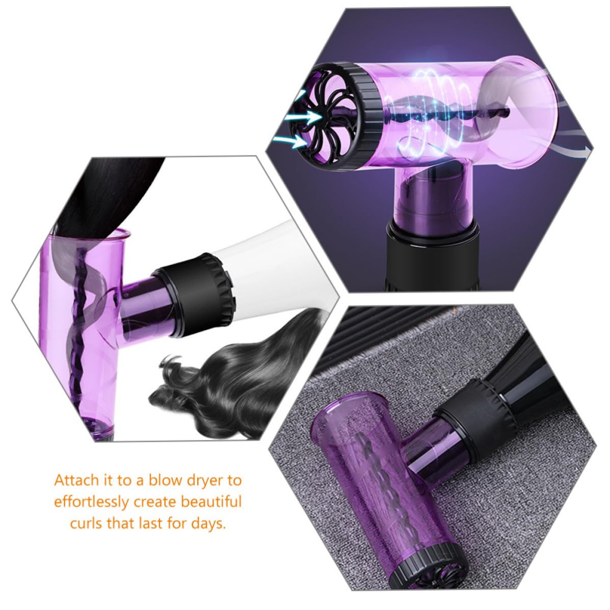 Hair Dryer Diffuser Attachment for Curling Hair, PC Material Styling Tool to Create Loose Waves and Curls, Lightweight Blow Dryer Curling Attachment for Salon and Home Use