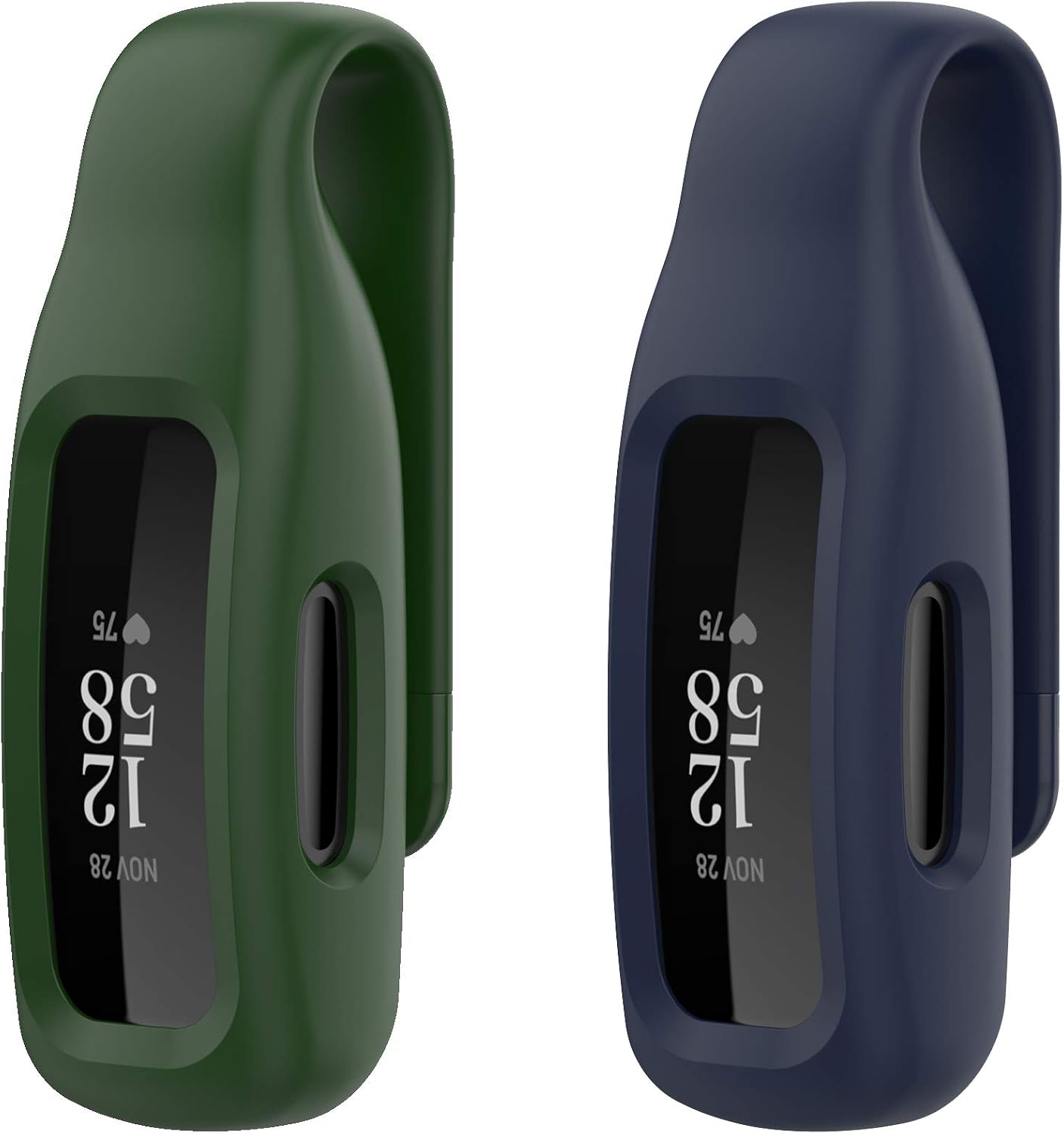 2-Pack BabyValley Clips Compatible for Fitbit Ace 3 Silicone Clips with Steel Sheet for Kids 6+, Sport Holder Accessory for Ace 3 Activity Tracker
