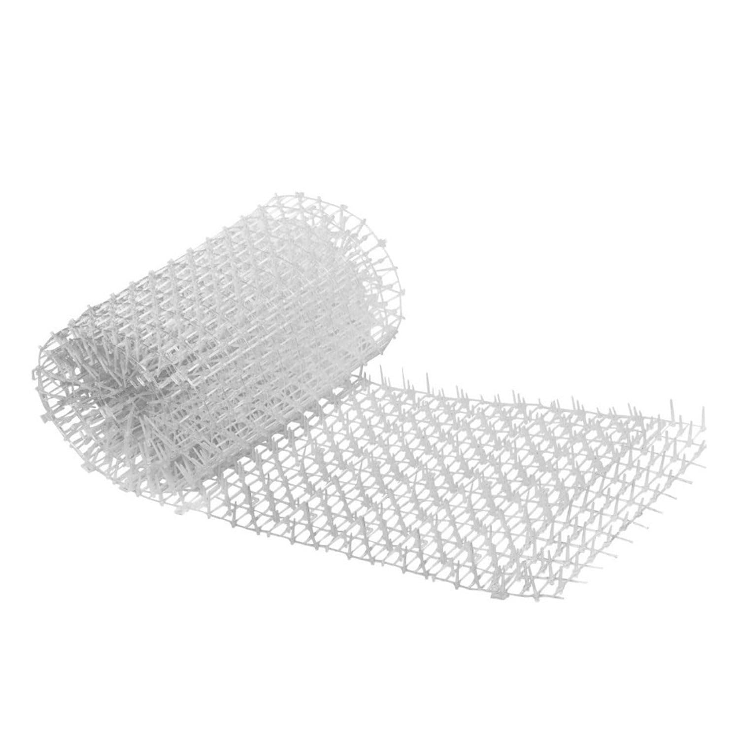 Dissuasore per Gatti 400x30cm, Tappetino Repellente in Plastica con Spuntoni, Anti-Gatto per Protezione Giardino e Animali Domestici (bianco)