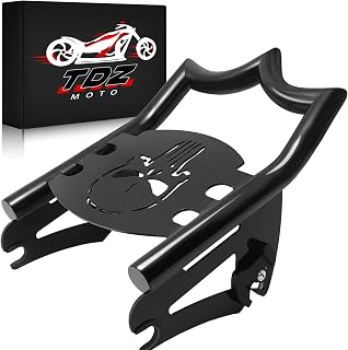 Detachable Luggage Rack for Harley Touring Street Glide Road King Road Glide Electra Glide 2009-2025 (D-09-25 Black Rack-2)