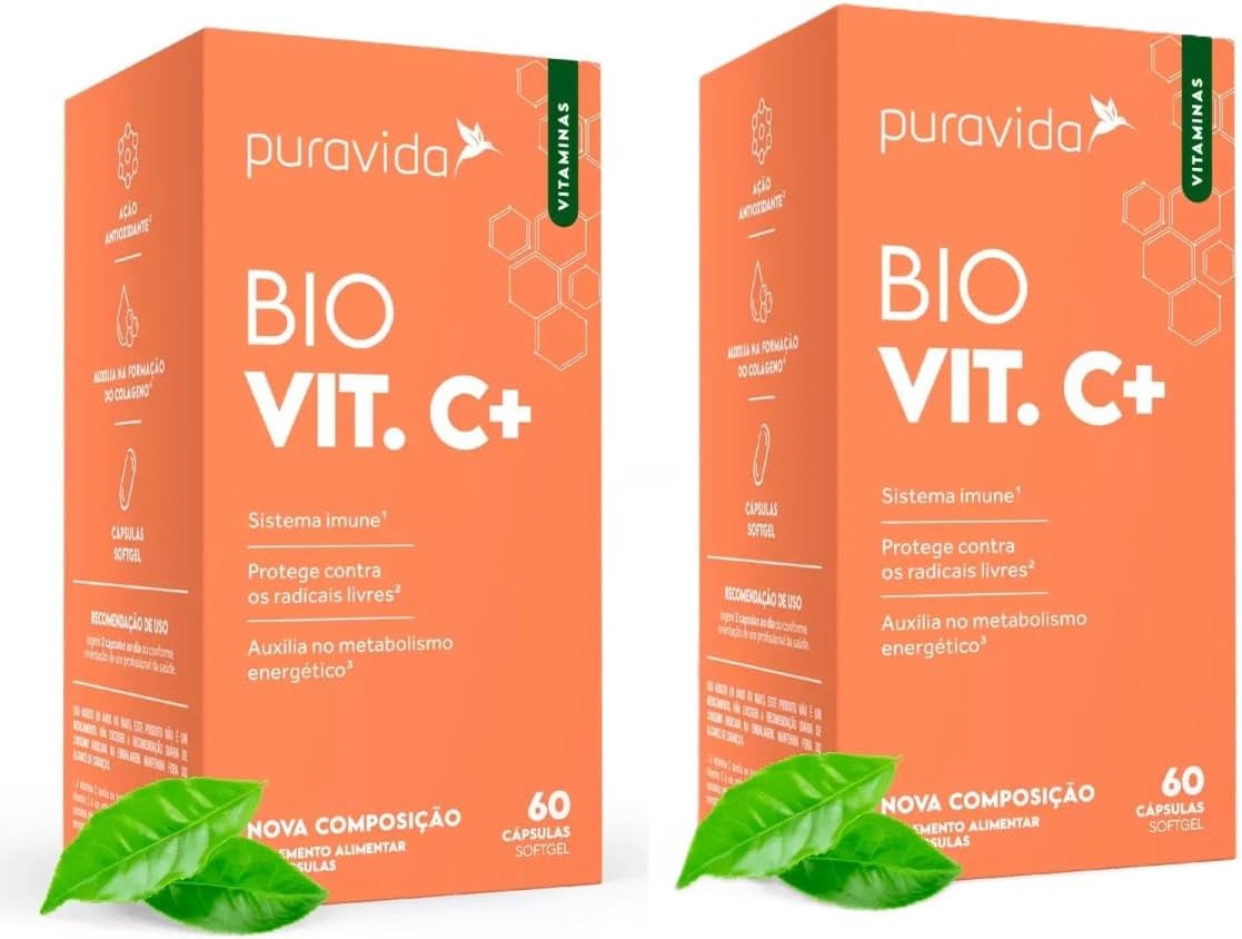 Kit 2X: Vitamina C Lipossomal Puravida 60 Cápsulas