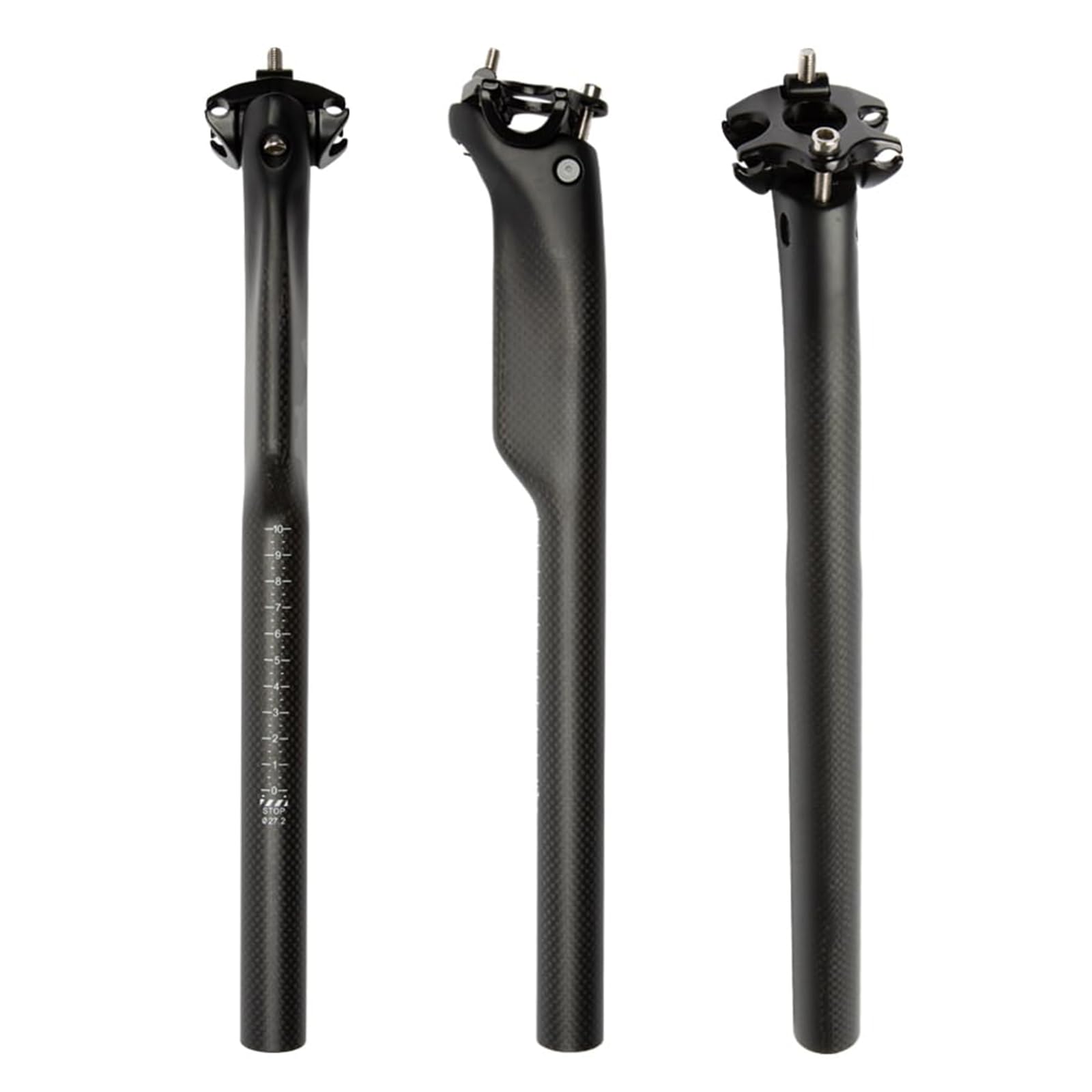 Alfa Pasca Canotto Reggisella Fibra di Carbonio della Bici Reggisella MTB/Strada della Bicicletta Doppio Chiodo Reggisella Sella 27.2/30.8/31.6 * 350/400mm