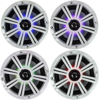 Vista 4 de Kicker KM65 6.5 "195W Multicolor LED Marine Coaxial Altavoces Combo con Control Remoto LED