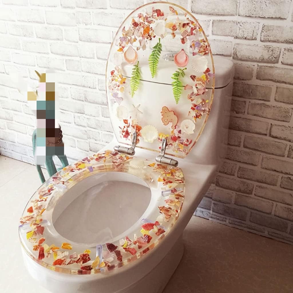 Universal Slow-Close Toilet Seats Cover,Europe Resin Lid