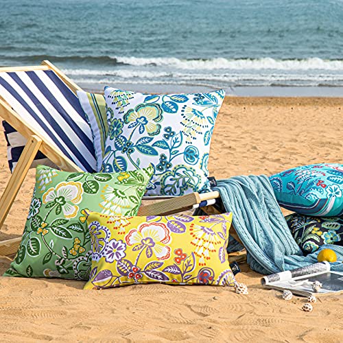 Phantoscope Pack Of 2 Outdoor Indoor Throw Pillow Covers Decorative Waterproof Outdoor Pillows Patio Pillows Cushion Case For Couch Tent Park, Dark Blue 18 X 18 Inches #TOP6