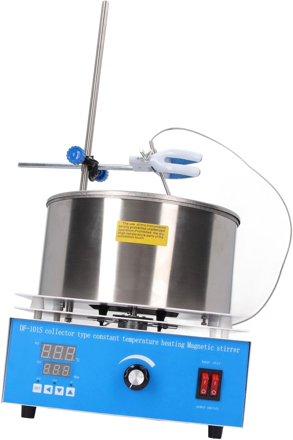Laboratory Thermostatic Water Bath, Thermostatic Water Bath with Magnetic Stirrer, LCD Display, Temperature Control, High, Water Baths (US Plug 110V)