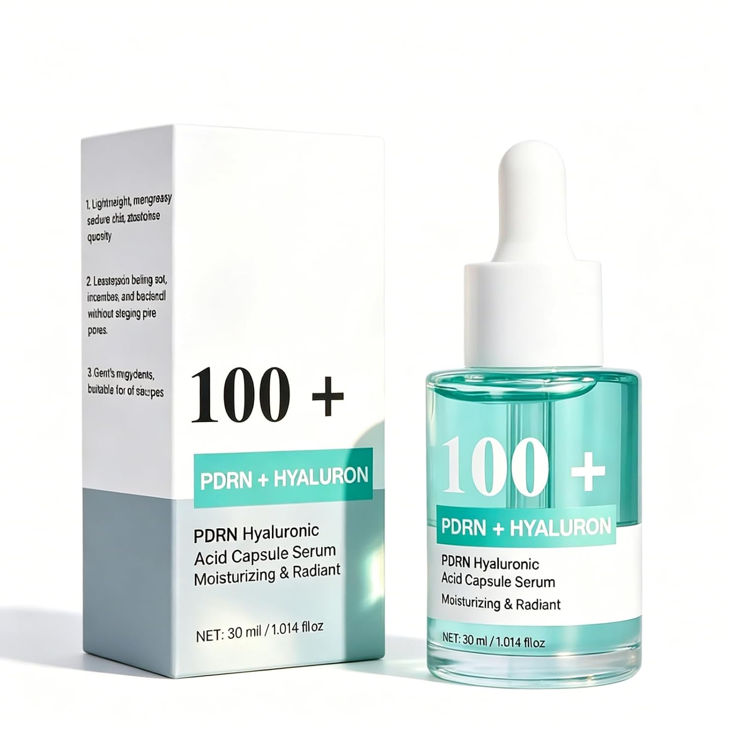 PDRN Serum Hyaluronic Acid Skin Care Hydrating & Radiant Salmon DNA | Face Serum with Niacinamide & Beta Glucan for Moisture Plumping & Lightweight Dry Skin 1.014 fl. oz