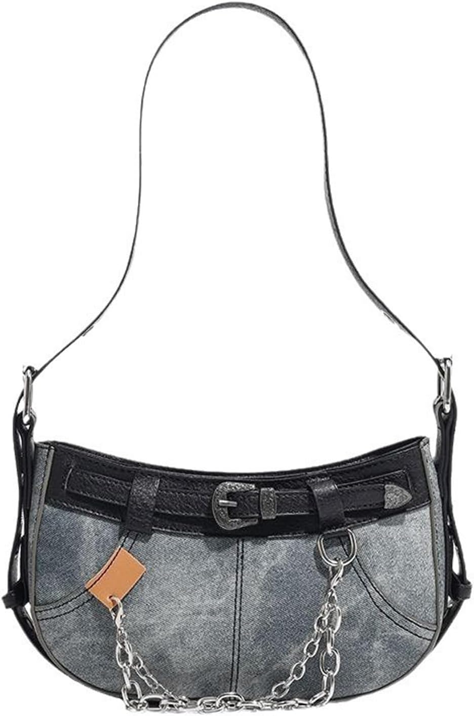 Y2k Accessories Y2k Wallet Crossbody Bag Gothic Retro Crossbody Bag Women's Shoulder Bag (Black Pink Five Stars,One size)