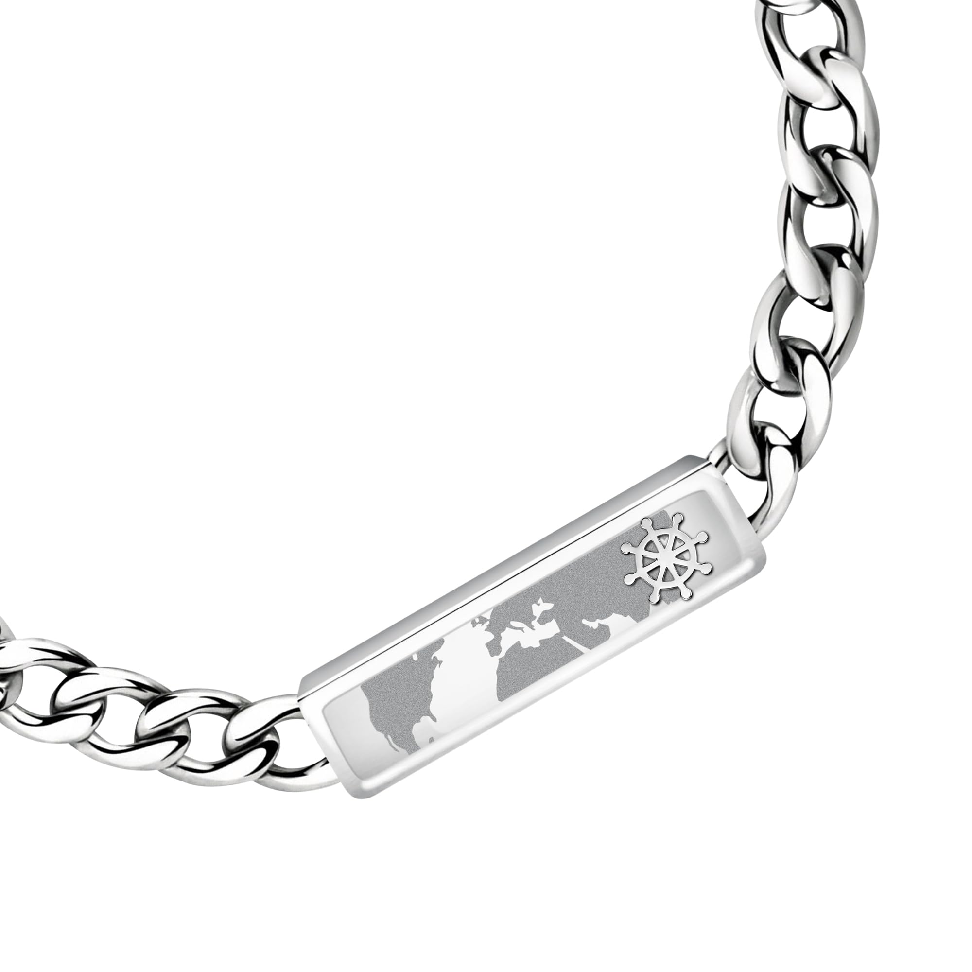 Sector No Limits Bracciale da uomo, collezione marina, in acciaio inox, SAGJ18, 22 cm, acciaio inossidabile