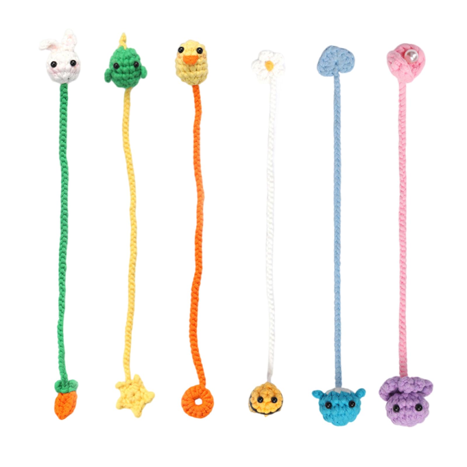Nucelit Animal Bookmarks Supplies for Beginner Crochet Hobbyists Includes Step-by-Step Instruction Yarns Crochet Hook Christmas Craft Wool for Family Project
