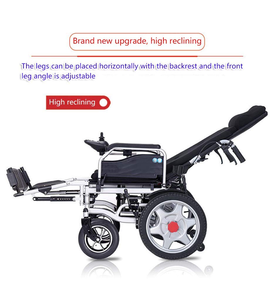 Sedia a rotelle elettrica Scooter Pieghevole e da Viaggio Pieghevole Leggero Sedia a rotelle elettrica sicura Motorizzata da Viaggio per Aviazione Carrozzina elettrica per impieghi