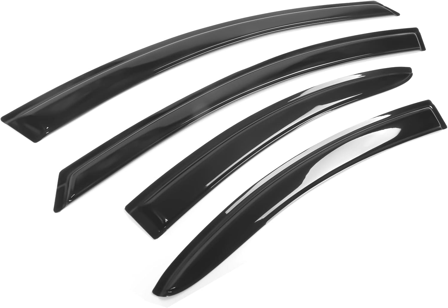 IKON MOTORSPORTS Tape On External Window Visor, Compatible with 2000-2005 Dodge Neon & 2000-2001 Plymouth Neon, Tinted Acrylic Resistant Shield Cover Wind Sun Guard