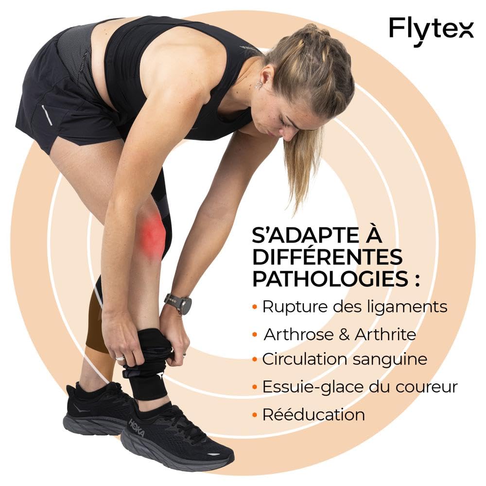 Flytex Maintiens de compression pour genoux et jambes V2 noir