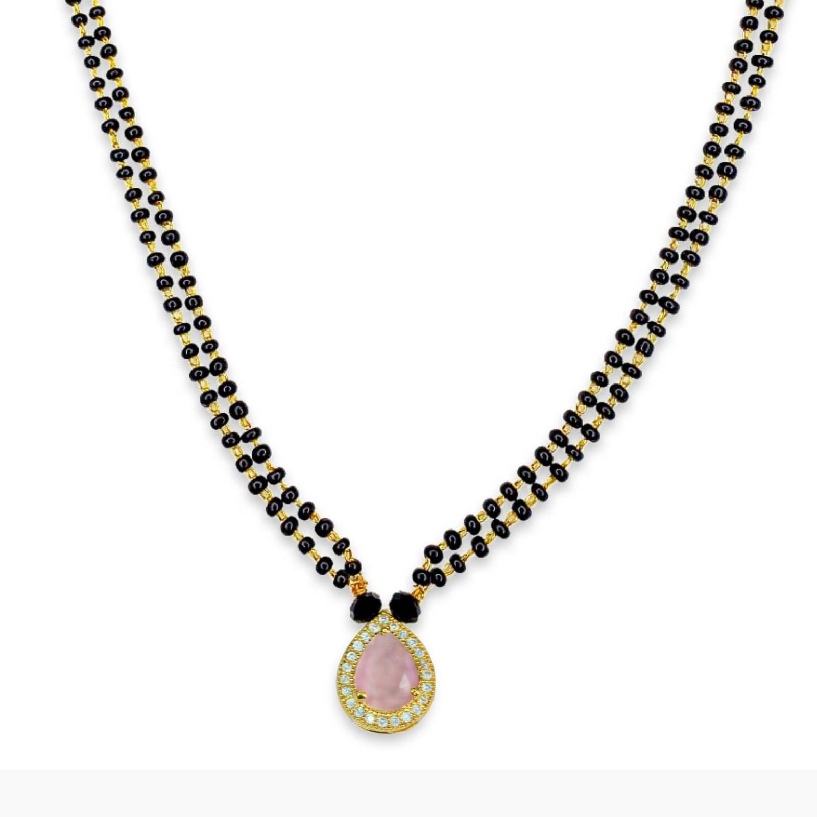 Single Strand Mangal Sutra with CZ Diamonds-picture-32
