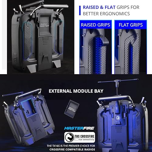 Miniatura 9 de RadioMaster TX16S MKII V4.0 16CH 2.4G Pasillo cardanes Transmisor de radio Control remoto ELRS 4 en 1 Soporte EDGETX OPENTX para RC Drone (TX16S