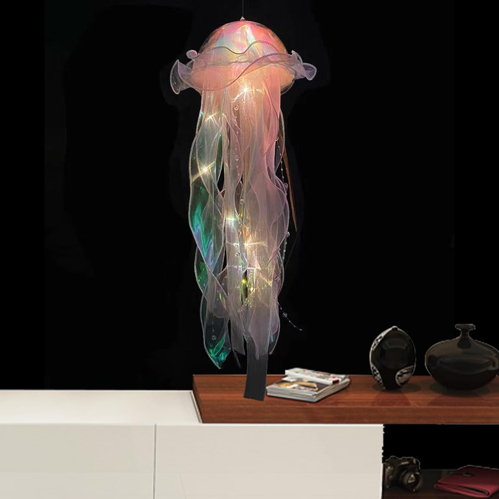 Fukamou Jellyfish Lantern Decoration, Jelly-Fish Shape Light Decors, Lantern Decorations, Atmosphere Lamp, Decorations, Jellyfish Decoration for Bedroom