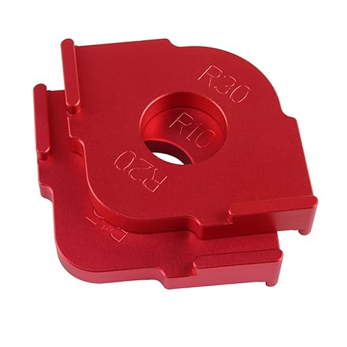 Juego de 2 plantillas de router de plantilla de radio de aleación de aluminio, plantillas de broca de router rápido para enrutar esquinas