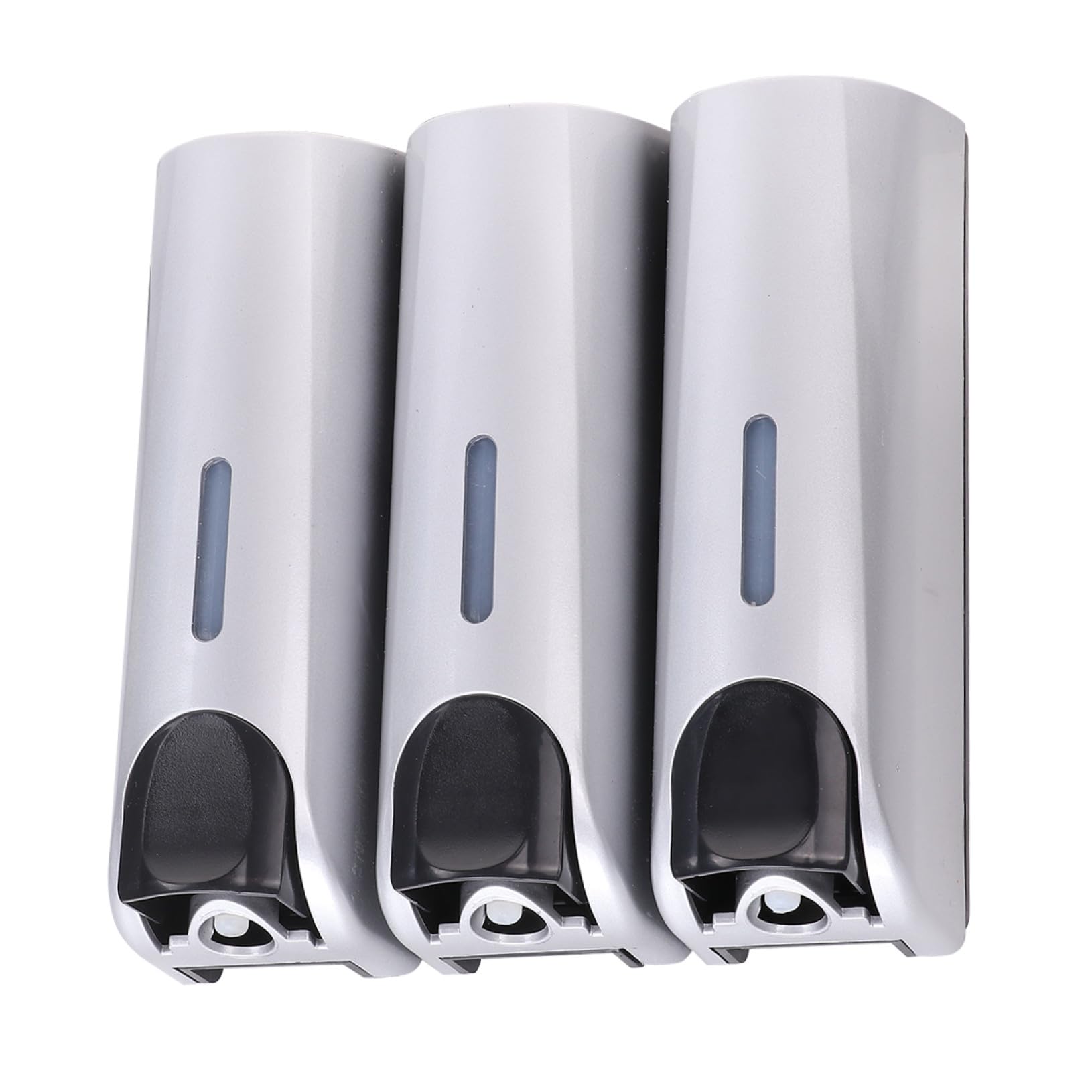 ULTECHNOVO Dispenser da Muro a Tre Scomparti e Facile da Pulire per Uso Domestico Leggero in Metallo e Contenitore Liquido Argento per Bagno e Doccia