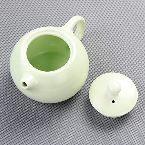 Traditional And Classic Chinese Landscape Decorated With Golden Trim, Cute Kungfu Tea Set For Adults/Women, Porcelain Chinese Tea Set (Including 1 Teapot, 4 Tea Cups, 1 Tray) (White) #TOP2