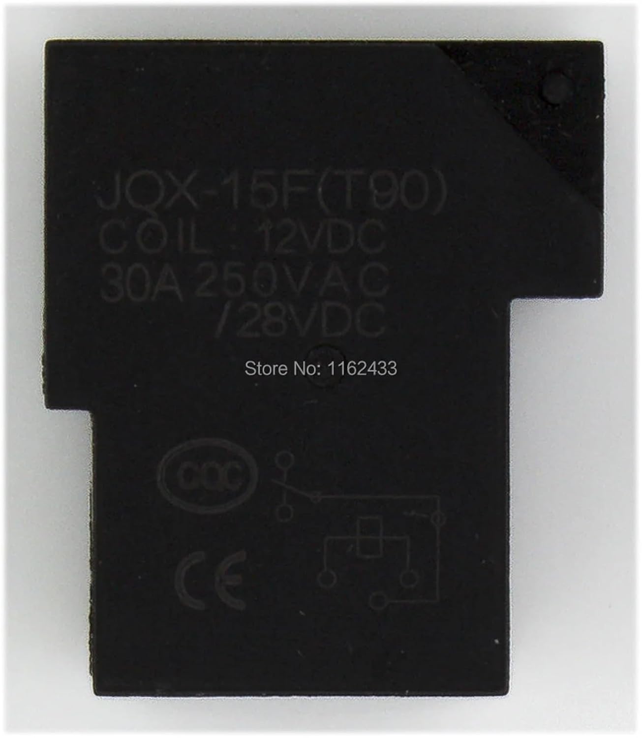 10個/ロット JQX-15F T90 DC 12V 6ピン SPDT PCBリレー 12Vdc