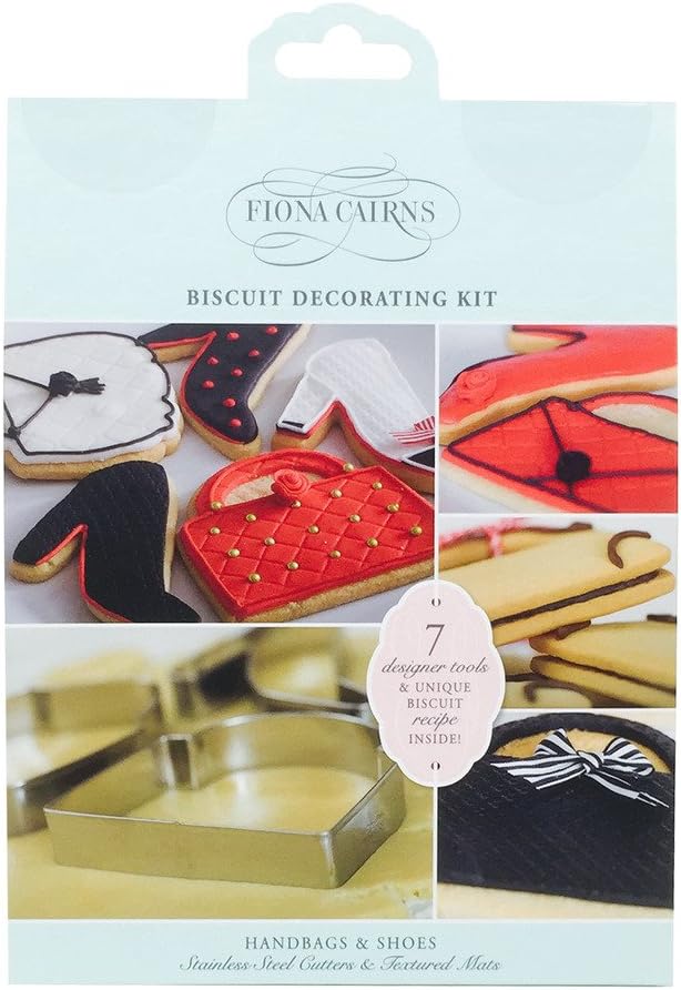Fiona Cairns Handbags & Shoes Biscuit Decorating Gift Set Kit+ 7 Designer Tools