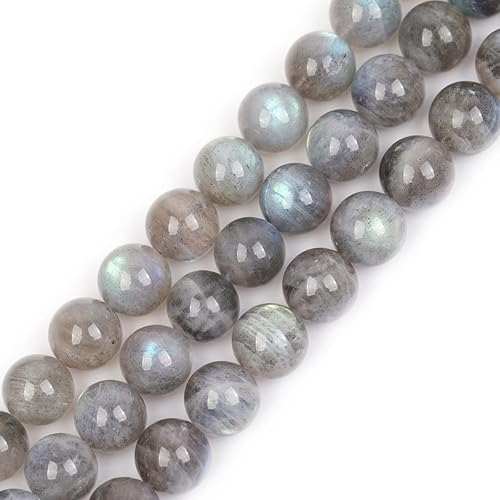 Miniatura 125 de GEM-Inside - Cuentas sueltas de ágata india natural de 0.157 pulgadas (0.157 in) con cuentas redondas de cristal energético para hacer joyas, 15