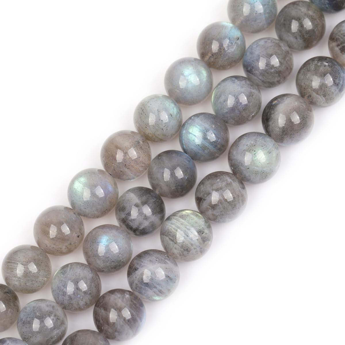 Perles en labradorite naturelle AA 12mm éclat bleu pour création bijoux haut de gamme
