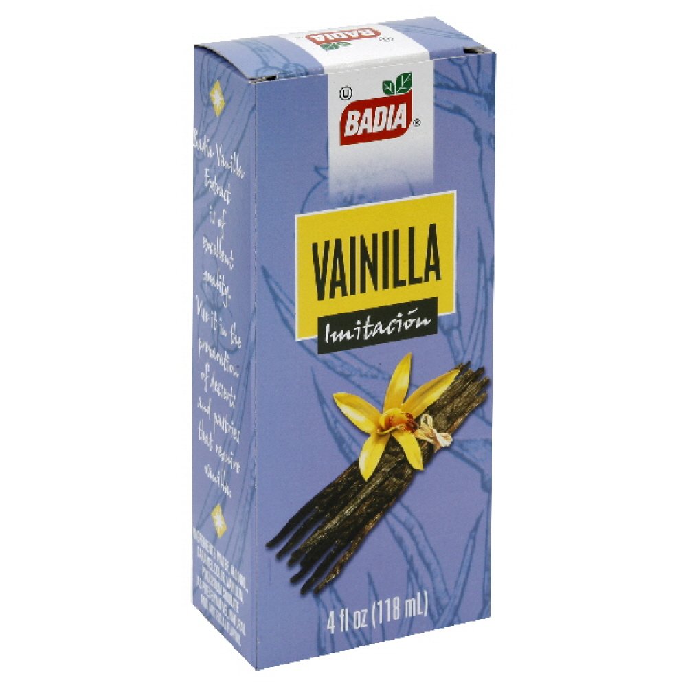 Badia Imitation Vanilla, 4-Ounce (Pack of 12)
