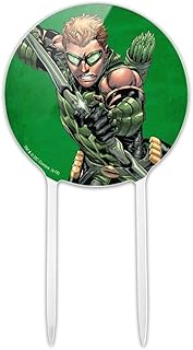Acrylic Justice League Green Arrow Character Cake Topper Party Decoration for Wedding Anniversary Birthday Graduation